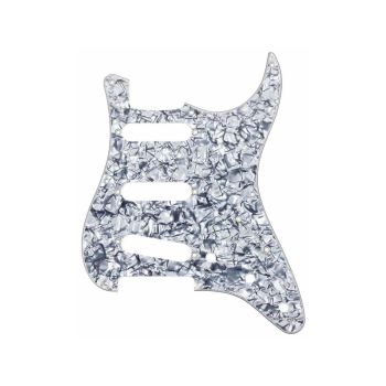 FENDER - Battipenna 4-Ply 8-Hole Pickguard for '50s Vintage-Style S/S/S Stratocaster Guitar, Black Pearl 0991346000