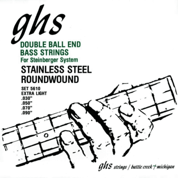 GHS - 5610 extra light 30/90 Steinberger System muta 4 corde per basso doppio pallino