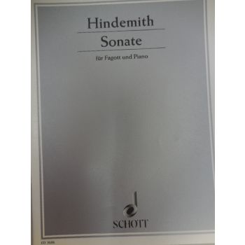 SCHOTT - Hindemith Sonate Per Fagott Und Piano