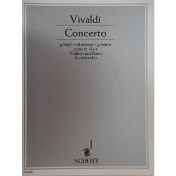 SCHOTT - Vivaldi Concerto G-moll Op 12 n.1 Violine Und Piano