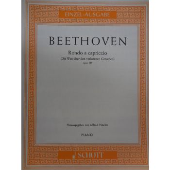 SCHOTT - Beethoven Rondo A Capriccio Op 129 Per Pianoforte