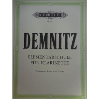 EDITION PETERS - Demnitz Elementarschule Fur Klarinette
