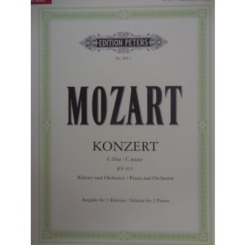 EDITION PETERS - Mozart Konzert C Major Piano/orchestra