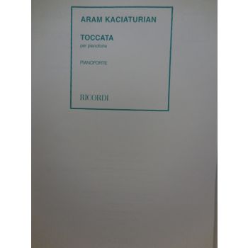 RICORDI - A.Kaciaturian Toccata Per Pianoforte