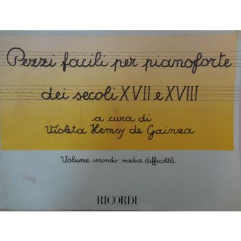 RICORDI - V.H.De Gainza Pezzi Facili Per Pianoforte