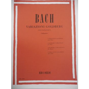 RICORDI - Bach Variazioni Goldberg Per Pianoforte