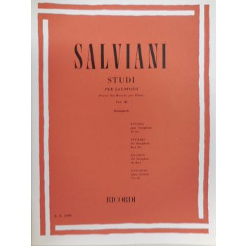 RICORDI - Salviani Studi Per Saxofono Vol. III