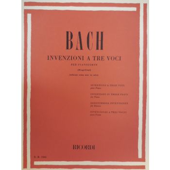 RICORDI - Bach Invenzioni A Tre Voci Per Pianoforte