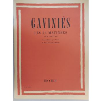 RICORDI - Gavinies Les 24 Matinees Per Violino