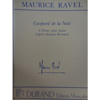 DURAND - M.Ravel 3 Poemes Pour Piano D'apres A.bertrand