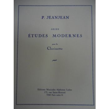 LEDUC - P.Jeanjean 16 Etudes Modernes Pour La Clerinette