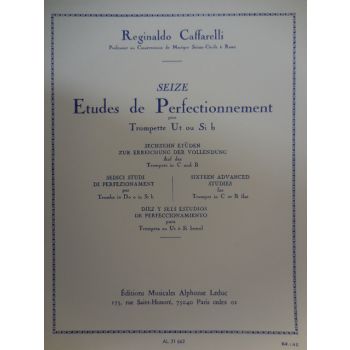 LEDUC - Reginaldo Caffarelli 16 Etudes De Perfectionnement Pour Trompet