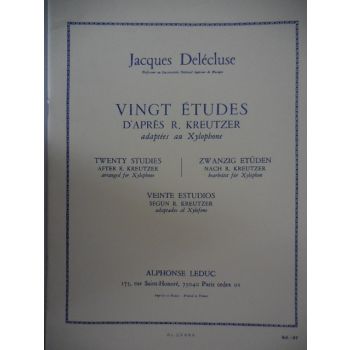 LEDUC - J.Delecluse 20 Etudes Adaptees Au Xylophone