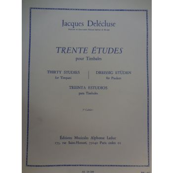 LEDUC - J.Delecluse 30 Etudes Pour Timbales Vol 3