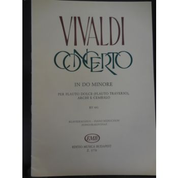 EDITIO MUSICA BUDAPEST - Vivaldi Concerto In Do Minore Per Flauto Dolce,arc