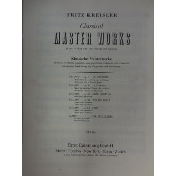 EDIZIONI MUSICALI RIUNITE - F.Kreisler Classical Master Works