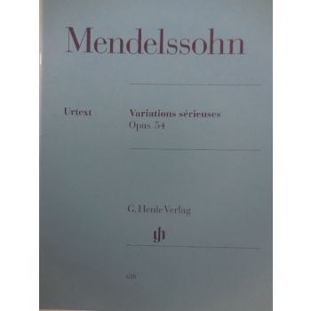 G.HENLE VERLAG - Mendelssohn Variations Serieuses Op 54 Per Pianofo