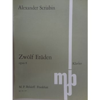 EDIZIONI MUSICALI RIUNITE - A.Scriabin Zwolf Etuden Op.8