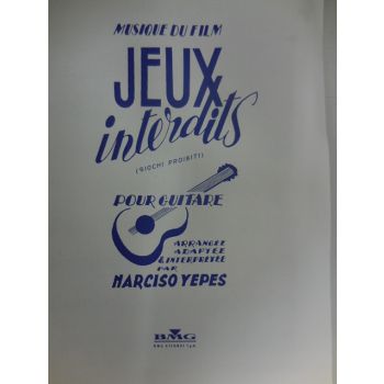 RICORDI - N.Yepes Jeux Interdits (giochi Proibiti) Pour Guit
