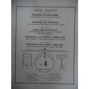 D.AGOSTINI - Preparation For Sight-reading Pour Batterie