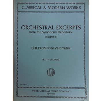 INTERNATIONAL MUSIC COMPANY - K.Brown Orchestral Excerpts For Trombone And Tuba