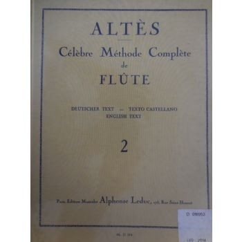 LEDUC - Altes Celebre Methode Complete De Flute Vol.II