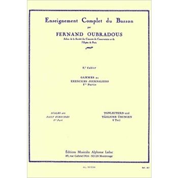 LEDUC - Fernand Oubradous Enseignement Complet Du Basson Gammes vol.1