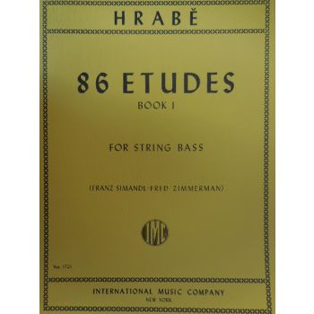 INTERNATIONAL MUSIC COMPANY - Hrabe' 86 Etudes Book I For String Bass