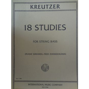 INTERNATIONAL MUSIC COMPANY - Kreutzer 18 Studies For String Bass