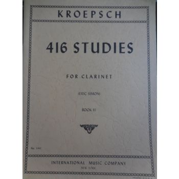 INTERNATIONAL MUSIC COMPANY - Kroepsch 416 Studies For Clarinet