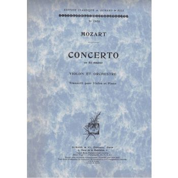 DURAND - Mozart Concerto In Re Majeur per Violino E Orchestra