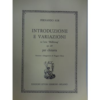 SUVINI ZERBONI - F.Sor Introduzioni E Variazioni Op.28 Per Chitarra