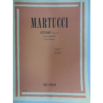 RICORDI - Martucci Studio Op.47 Per Pianoforte