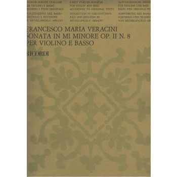 Ricordi - Veracini Sonata In Mi Minore Op. Ii N8 Violino E Basso