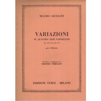 M.giuliani Variazioni Su Quattro Temi Napoletani Op 143 144 145 146