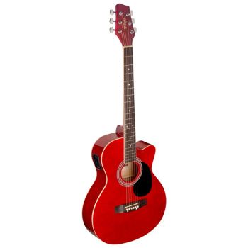 STAGG - SA 20 ACE RED Chitarra Acustica Elettrificata Auditorium Cutaway Rossa