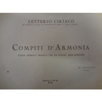 L.CIRIACO - Compiti D'armonia Guida Teorico-pratica
