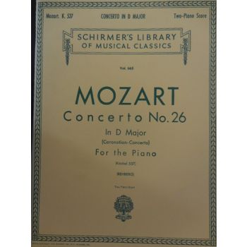 SCHIRMER - Mozart Concerto N.26 In D Major Per Pianoforte