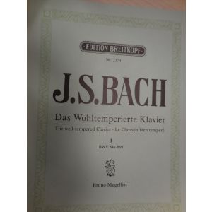 EDITION BREITKOPF - J.S.Bach Das Wohltemperierte Klavier I Mugellini