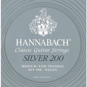 HANNABACH - H900 Mlt Medium / Low Tension Silver 200 set di corde per chitarra classica