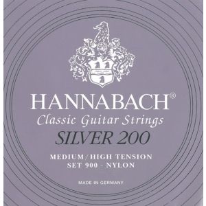 HANNABACH - 900 Mht Medium / High Tension Silver 200 set di corde per chitarra classica