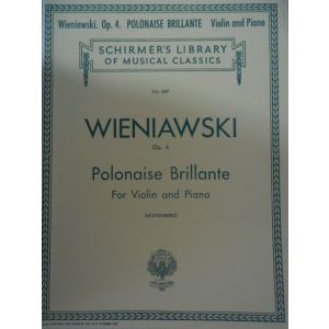 SCHIRMER - Wieniawski Polonaise Brillante Op 4 Violin/piano