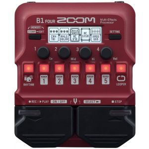 ZOOM - B1 Four Multieffetto Per Basso Con Modelli Di Amplificatore, Looper