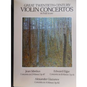 DOVER - Sibel., Elgar, Glazunov Violin Concertos In Full Sco