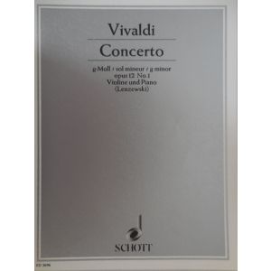 SCHOTT - Vivaldi Concerto G-moll Op 12 n.1 Violine Und Piano