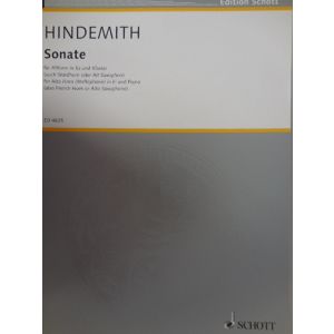 SCHOTT - Hindemith Sonate Pour Saxophone Alto Et Piano