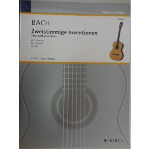 SCHOTT - Bach Zweistimmige Inventionon Fur 2 Gitarren