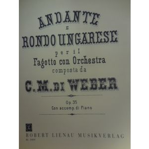 MUSIKVERLAG - Weber Andante E Rondo Ungarese Fagotto /orchestra