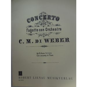 MUSIKVERLAG - Weber Concerto Fagotto E Orchestra Op 75