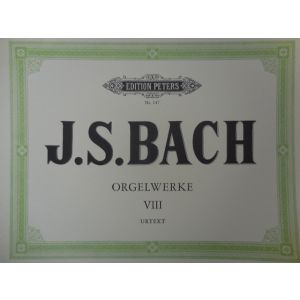 EDITION PETERS - J.S.Bach Orgelwerke VIII